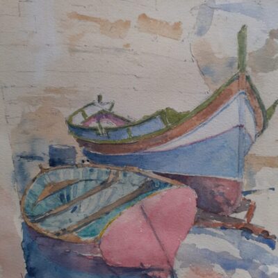 Valletta Boats by Martin Crowdy
